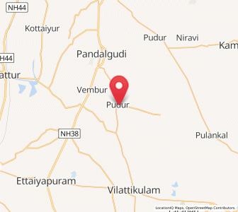 Map of Pudur, Tamil Nadu