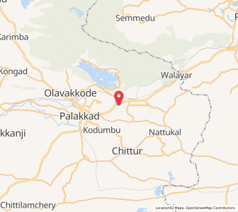 Map of Pudussery West, Kerala