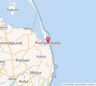 Map of Pulicat, Tamil Nadu