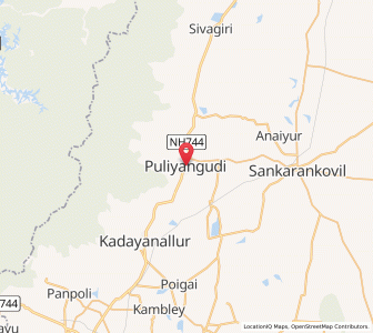 Map of Puliyangudi, Tamil Nadu