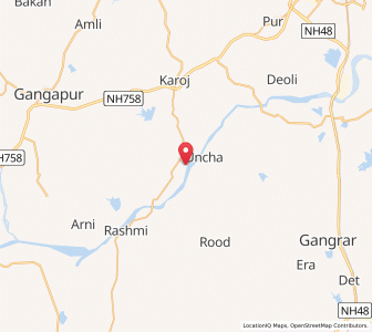 Map of Puna, Rajasthan