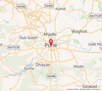 Map of Pune, Maharashtra
