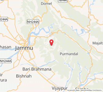 Map of Punghala, Kashmir