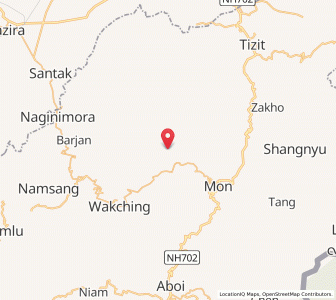 Map of Punkhung, Nagaland