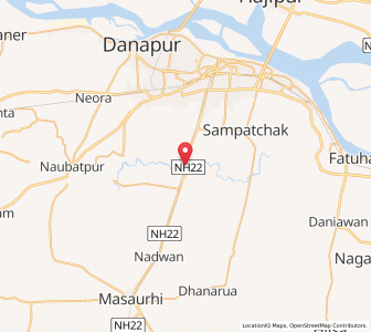 Map of Punpun, Bihar
