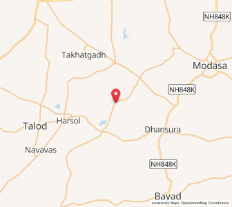 Map of Punsri, Gujarat
