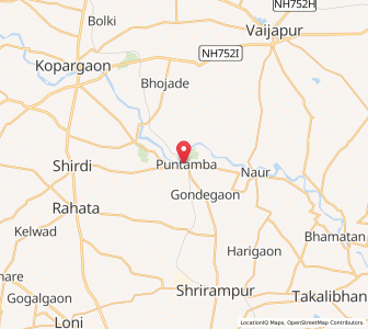 Map of Puntamba, Maharashtra