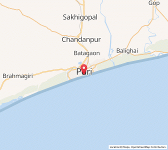 Map of Puri, Chhattisgarh