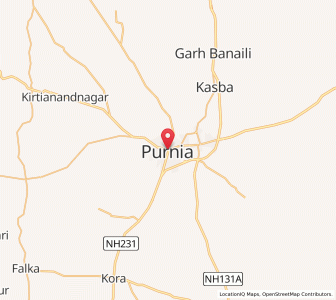 Map of Purnia, Bihar