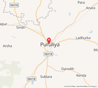 Map of Puruliya, West Bengal