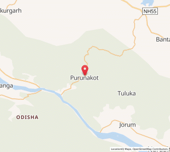 Map of Purunakot, Odisha