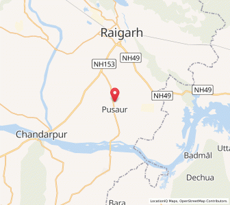 Map of Pusaur, Chhattisgarh