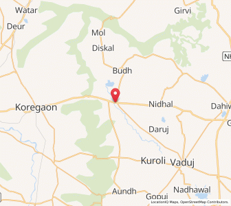 Map of Pusegaon, Maharashtra