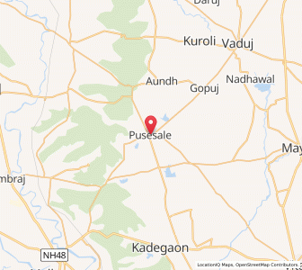 Map of Pusesavli, Maharashtra