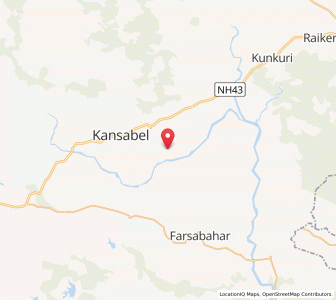 Map of Pusra, Chhattisgarh