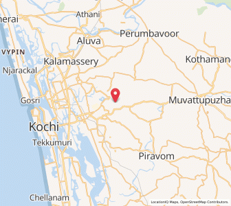 Map of Puthencruz, Kerala