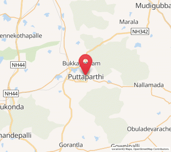 Map of Puttaparthi, Andhra Pradesh