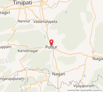 Map of Puttūr, Andhra Pradesh