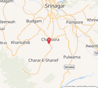 Map of Qasba Nagum, Kashmir