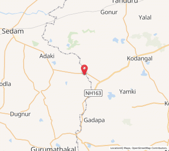 Map of Rabanpalli, Karnataka