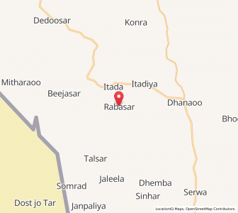 Map of Rabasar, Rajasthan