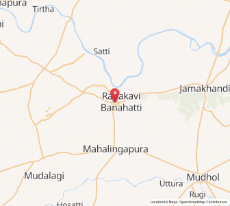 Map of Rabkavi, Karnataka
