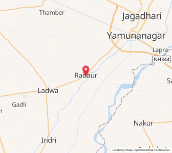 Map of Radaur, Haryana