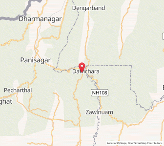 Map of Radhakishorpur, Tripura