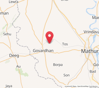 Map of Rādhākund, Uttar Pradesh
