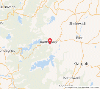 Map of Radhanagari, Maharashtra