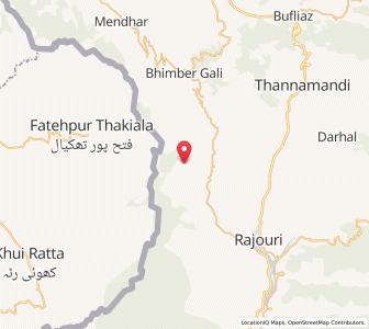 Map of Radhani, Kashmir