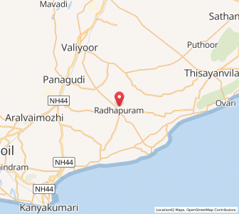 Map of Radhapuram, Tamil Nadu