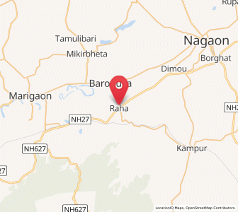 Map of Raha, Assam