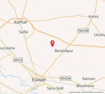 Map of Rahan, Uttar Pradesh