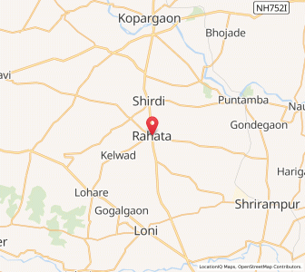 Map of Rahata, Maharashtra