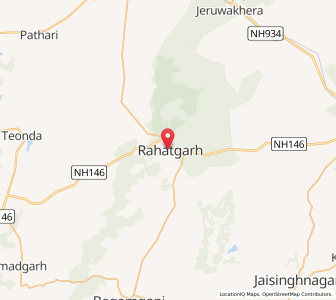 Map of Rahatgarh, Madhya Pradesh