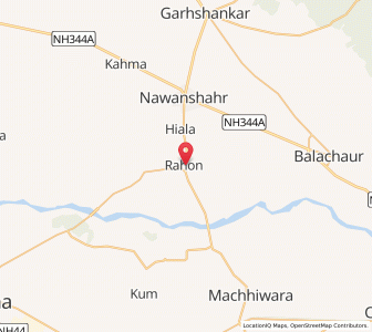 Map of Rahon, Punjab