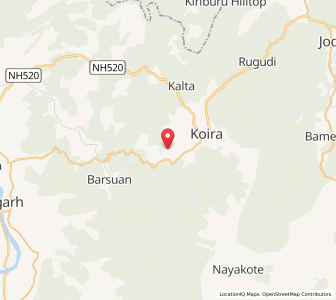 Map of Raikela, Odisha