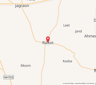 Map of Raikot, Punjab