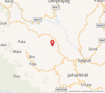 Map of Rains, Uttarakhand