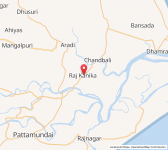 Map of Raj Kanika, Odisha