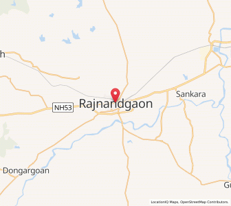 Map of Raj Nandgaon, Chhattisgarh