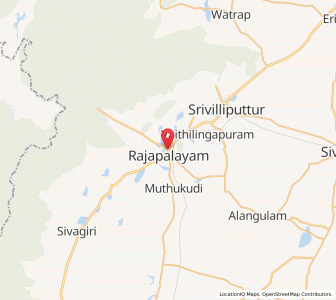 Map of Rajapalaiyam, Tamil Nadu