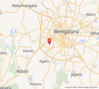 Map of Rajarajeshwari Nagar, Karnataka