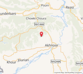 Map of Raje Chak, Kashmir