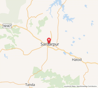 Map of Rājgarh, Madhya Pradesh