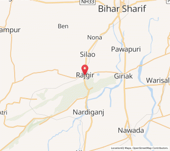 Map of Rajgir, Bihar