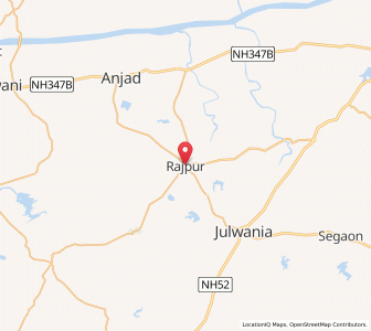 Map of Rajpur, Madhya Pradesh