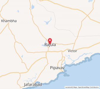 Map of Rajula, Gujarat