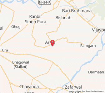 Map of Rakh Arina, Kashmir